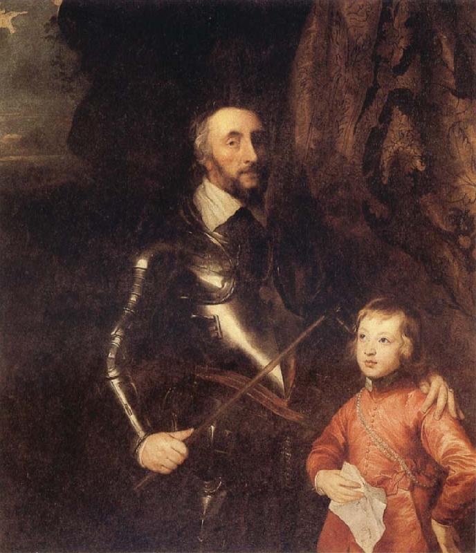 Anthony Van Dyck The Count of Arundel and his son Thomans Sweden oil painting art